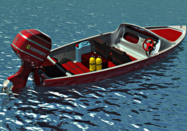 sport boat 3d model - Sport Boat by AtomArts